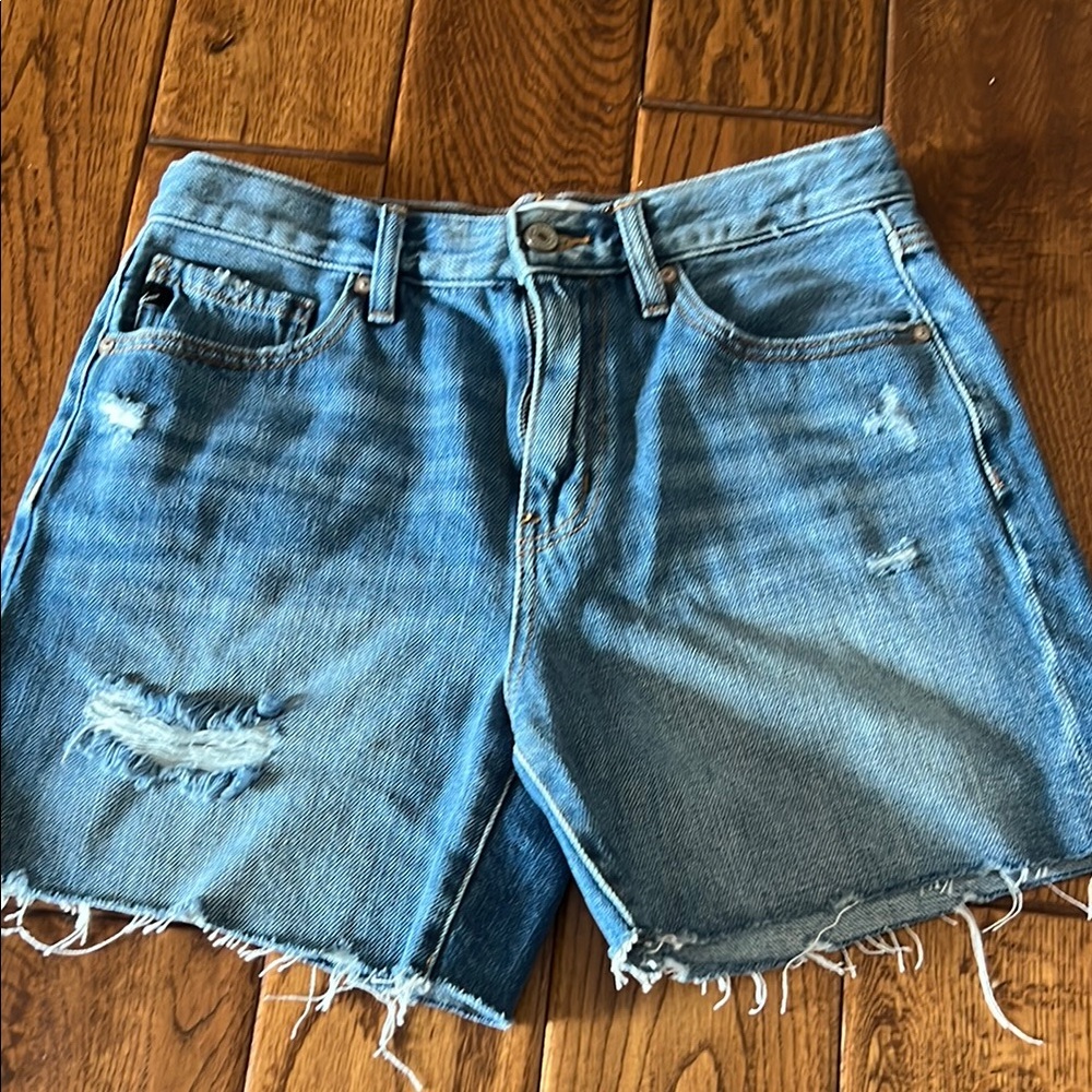 KanCan Blue Jean Shorts Distressed High-Waisted size 27